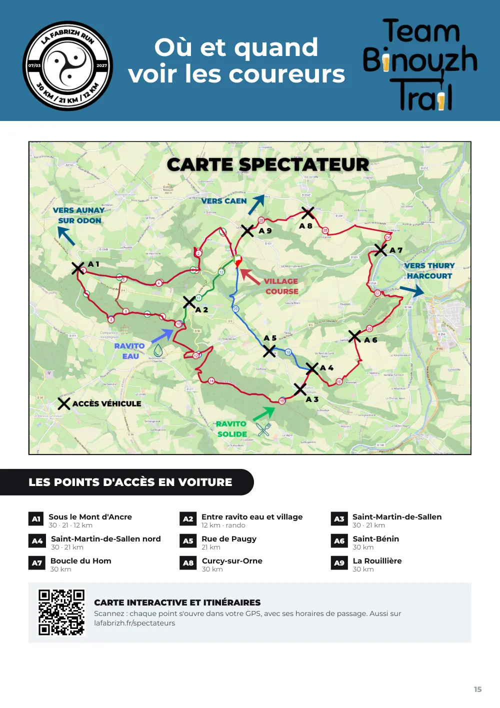 Road book 2027, page 15 : où et quand voir les coureurs